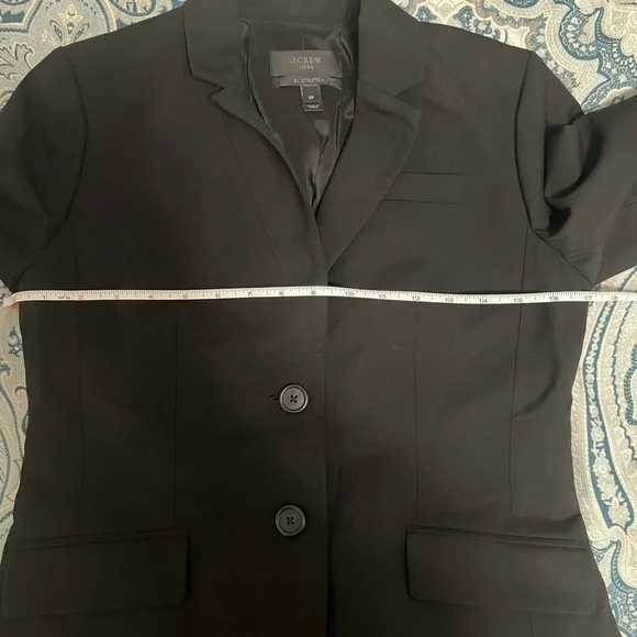 J.Crew 1035 Bi Stretch Wool Black Blazer (Size 6P) - Picture 12 of 14